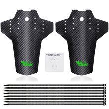 (2 pcs green) 2Pcs Bike Fender Adjustable Mud Guard Front and Rear Compatible Mudguards