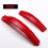 (Red with Taillight) Telescopic Folding Bicycle Fenders with Taillight Quick Release Front 1