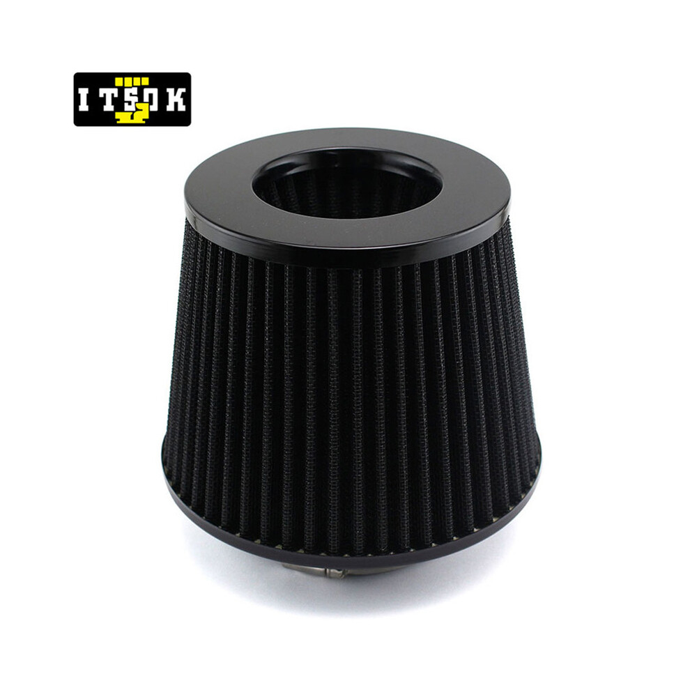 (Black) Air Filter Cone Intake Filter 76Mm Car Sponge Airfilter 3Inch Universal Black 8902774015056