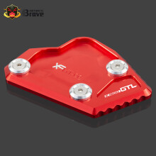 (K1600GTL Red) Kickstand Plate Side Stand Pad Extension For BMW K1600GT K1600GTL 2011