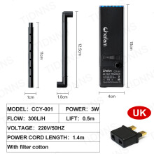 (UK Plug) 3W Aquarium Surface Oil Skimmer Filter Mini Mute Auto Oil Film Processor
