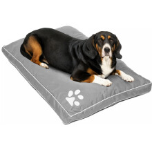 (Grey, Large) Waterproof Dog Bed Large & Extra Large Pet Washable Zipped Mattress Cushion
