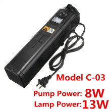 (JUP23- 13W, AU Plug) Aquarium Internal UV Sterilizer Lamp Pump for Filter Water Circulating