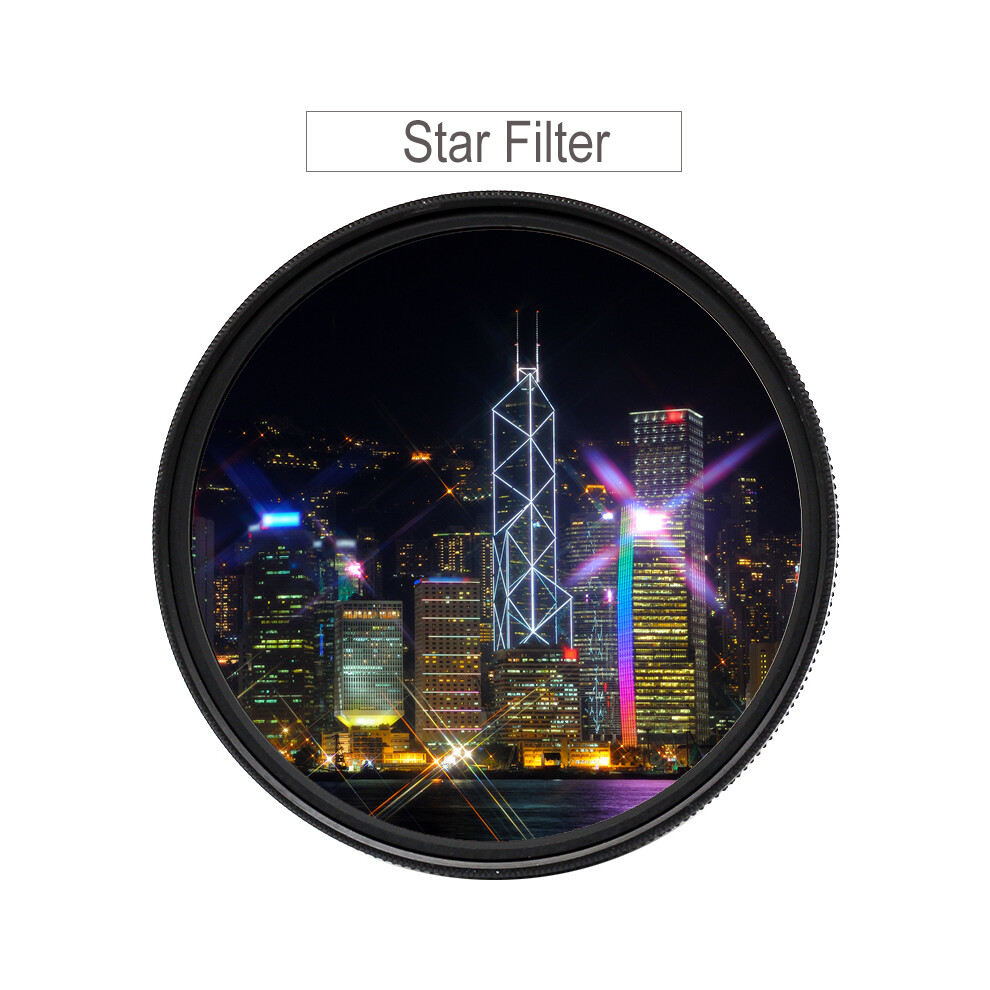 (62Mm) Star Filter 37 40.5 43 46 49 52 55 58 62Mm 67Mm 72Mm 77Mm 82 6-Point Star 8902774022566
