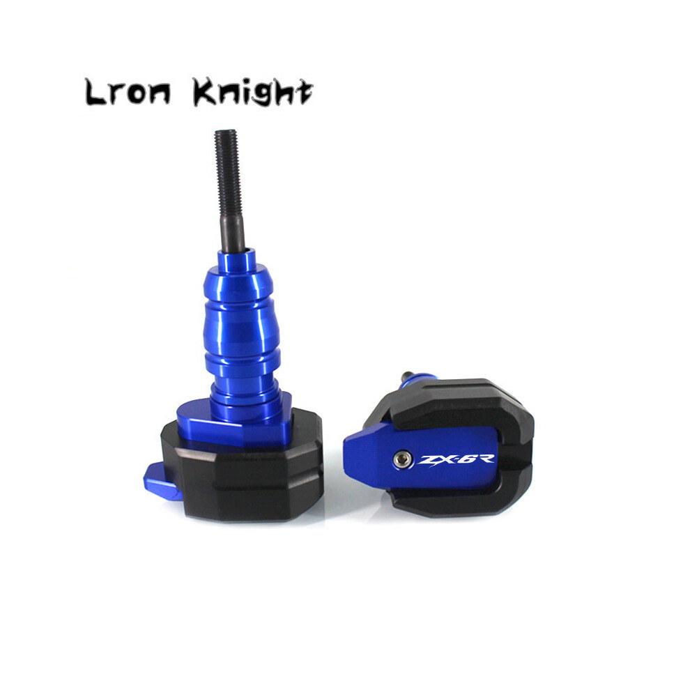 (Zx-6R ) For Kawasaki Ninja Zx-6R Zx6r Zx 6R 2013-2017 Motorcycle Cnc Falling Protection Blue 8902774023464