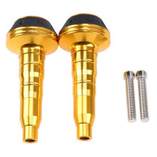 (Gold) 1Pair 10mm Motorcycle Frame Slider M10 Universal Motorbike Anti Falling