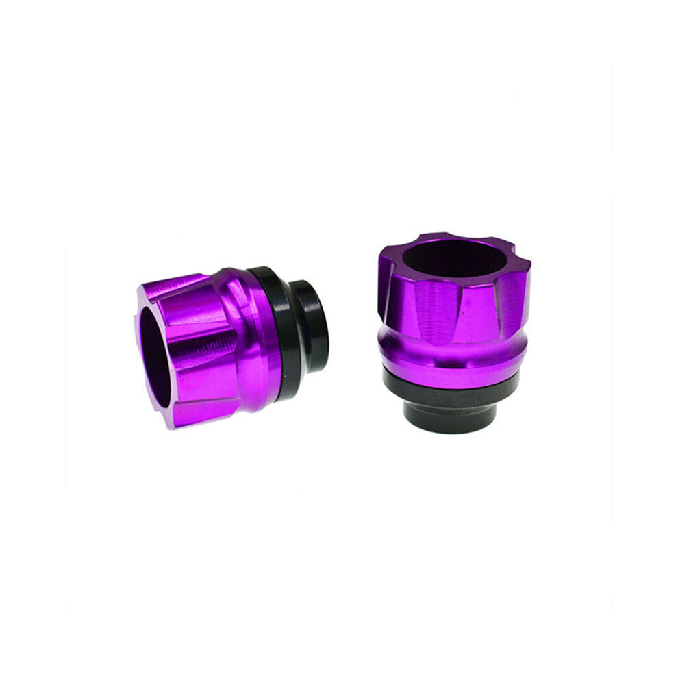(Purple) Aluminum Alloy Buffer Anti Collision Cup Front Fork Cup 13Mm Wheel Protection Purple 8902774026649