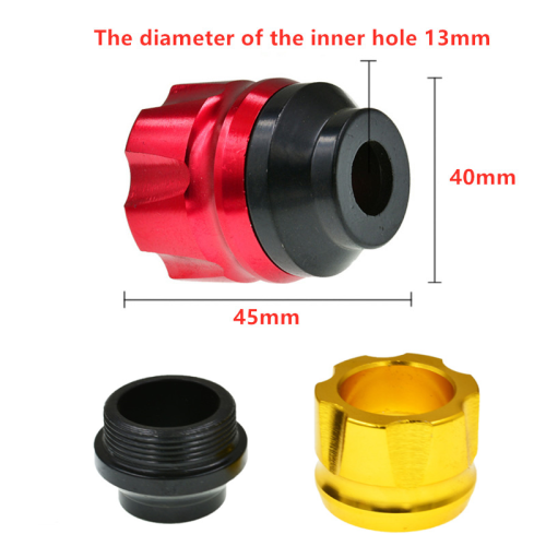 (Black) Aluminum Alloy Buffer Anti Collision Cup Front Fork Cup 13mm Wheel Protection 2