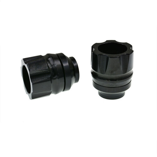 (Black) Aluminum Alloy Buffer Anti Collision Cup Front Fork Cup 13mm Wheel Protection