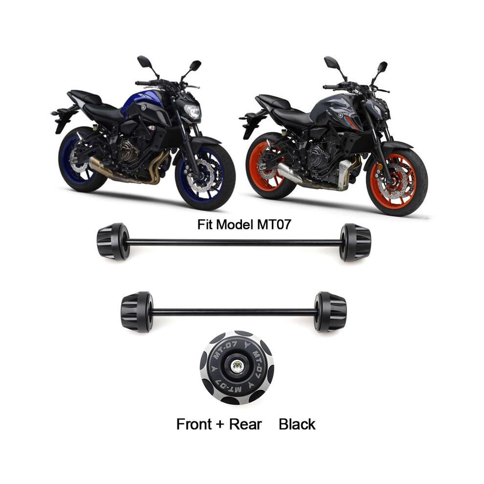 (MT07 Model Black) Rear Front Axle Fork Crash Slider For YAMAHA MT07 FZ07 MT09SP 2014-2022-image-OPC-PFBM5DD-NEW