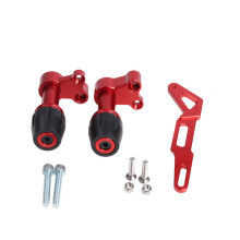 (Red) Motorcycle Rear Wheel Muffler Fall Protection Exhaust Pipe Slider Crash