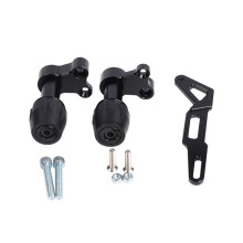 (black) Motorcycle Rear Wheel Muffler Fall Protection Exhaust Pipe Slider Crash