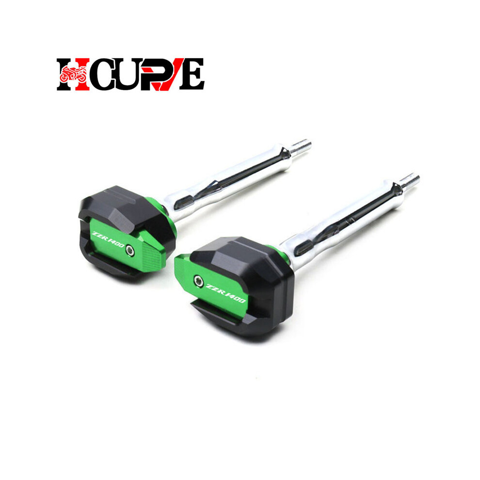 (Zzr1400 ) Cnc Falling Protection Frame Slider Fairing Guard Crash Protector For Green 8902774030257