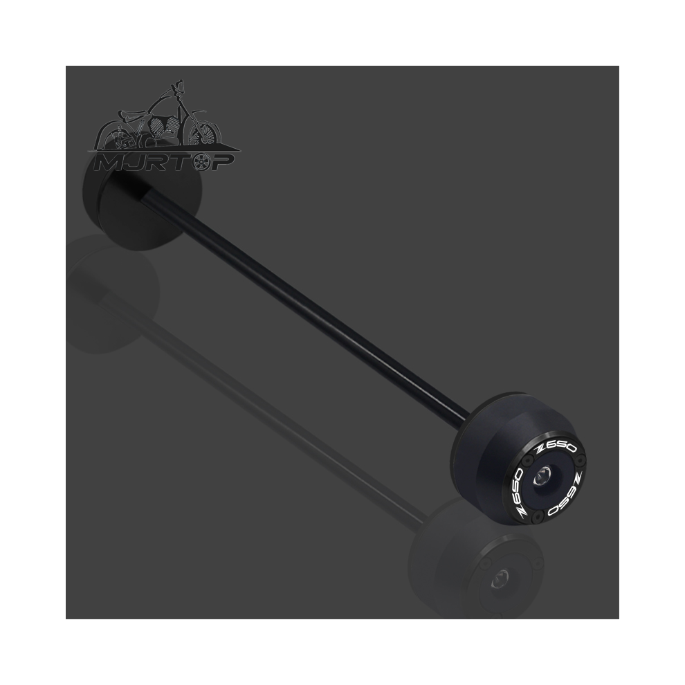 (Front Wheel ) New For Kawasaki Z650 Z650 Z 650 Cnc Front Rear Wheel Axle Sliders Fork Black 8902774030967