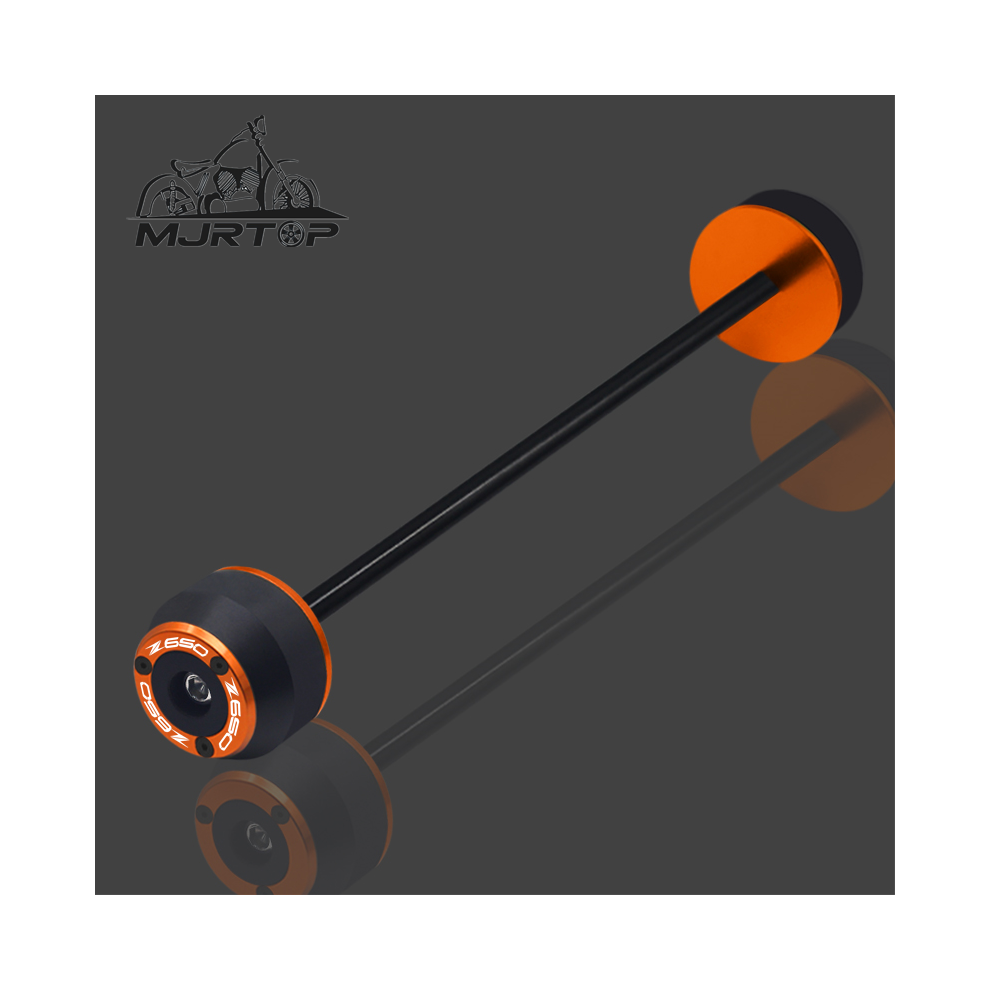 (Rear Wheel ) New For Kawasaki Z650 Z650 Z 650 Cnc Front Rear Wheel Axle Sliders Fork Orange 8902774031025