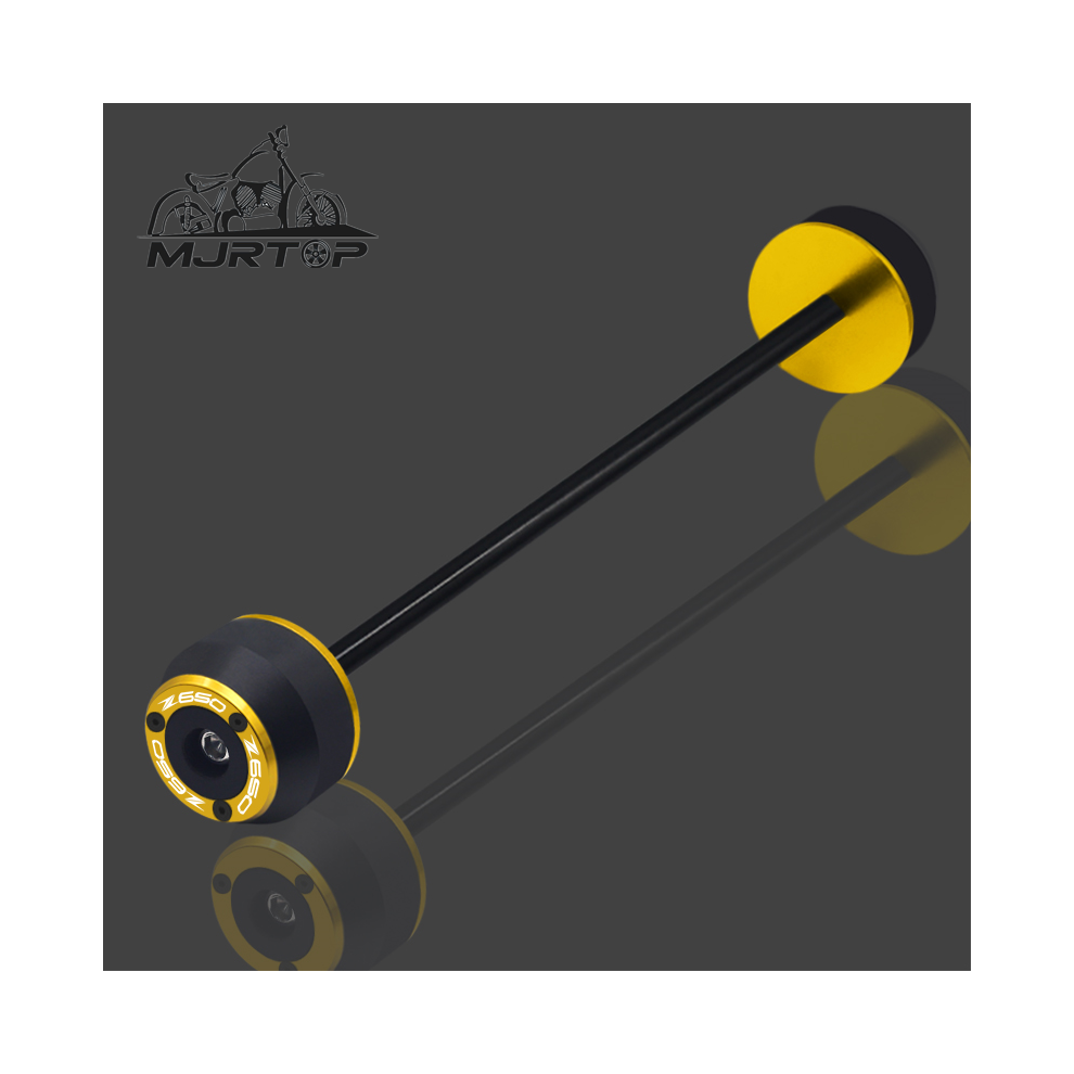 (Rear Wheel ) New For Kawasaki Z650 Z650 Z 650 Cnc Front Rear Wheel Axle Sliders Fork Gold 8902774031070