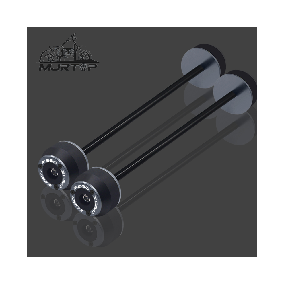 (1 Pair Titanium) New For Kawasaki Z650 Z650 Z 650 Cnc Front Rear Wheel Axle Sliders Fork 8902774031155