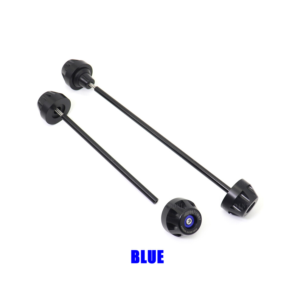 (Front Rear ) Rear Front Axle Fork Crash Slider For Bmw S1000rr S1000r S1000xr 2019-2023 Blue 8902774033661