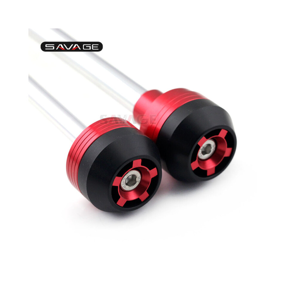(Front Rear ) Front Rear Axle Fork Crash Sliders For Suzuki Gsr 750 Gsr750 Gsx-S 750 Red 8902774036983