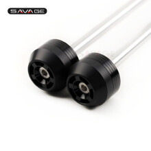 (Front Rear Black) Front Rear Axle Fork Crash Sliders For SUZUKI GSR 750 GSR750 GSX-S 750