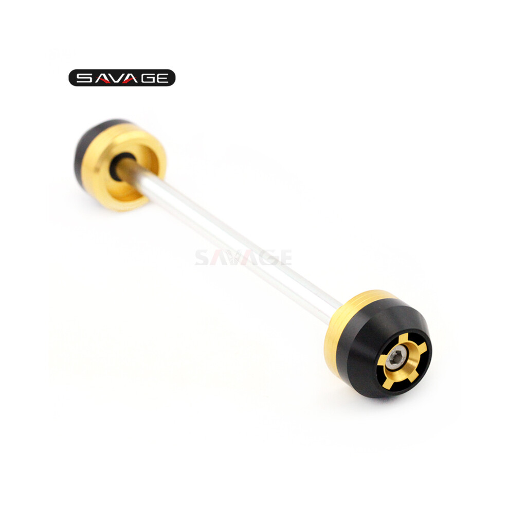 (One Front ) Front Rear Axle Fork Crash Sliders For Suzuki Gsr 750 Gsr750 Gsx-S 750 Gold 8902774037027
