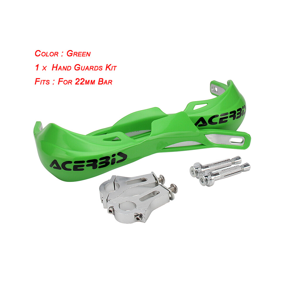 ( 22Mm) 22 28Mm Hand Guard Handguard Protector For Yamaha Ktm Exc Sxf Klx Kxf Green 8902774036082