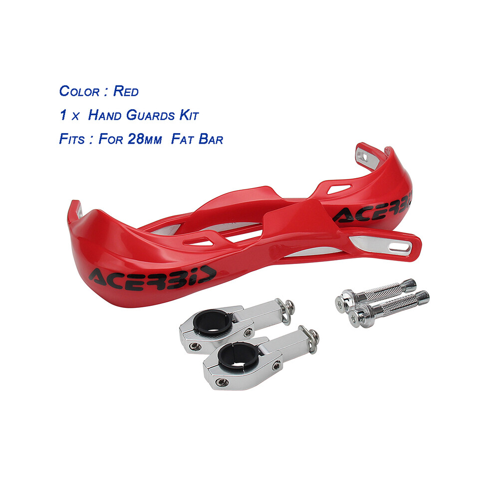 ( 28Mm) 22 28Mm Hand Guard Handguard Protector For Yamaha Ktm Exc Sxf Klx Kxf Red 8902774036112