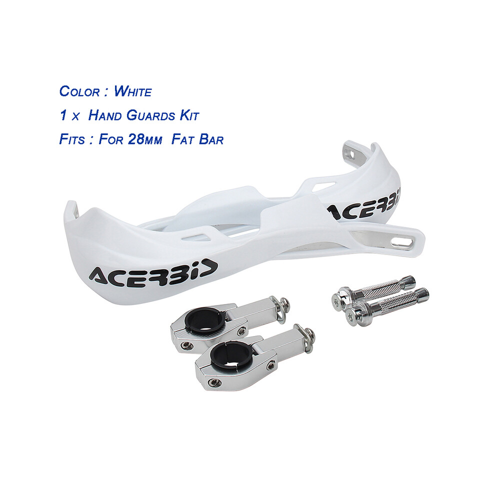 ( 28Mm) 22 28Mm Hand Guard Handguard Protector For Yamaha Ktm Exc Sxf Klx Kxf White 8902774036211