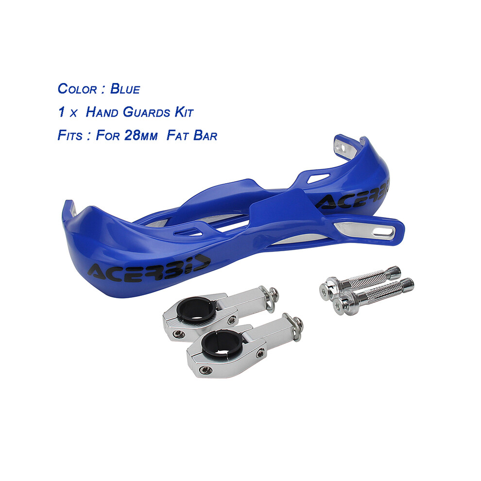 ( 28Mm) 22 28Mm Hand Guard Handguard Protector For Yamaha Ktm Exc Sxf Klx Kxf Blue 8902774036235