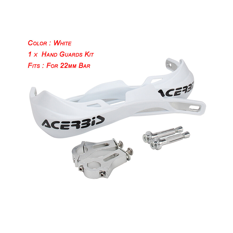 ( 22Mm) 22 28Mm Hand Guard Handguard Protector For Yamaha Ktm Exc Sxf Klx Kxf White 8902774036228