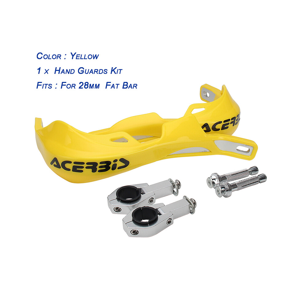 ( 28Mm) 22 28Mm Hand Guard Handguard Protector For Yamaha Ktm Exc Sxf Klx Kxf Yellow 8902774036273