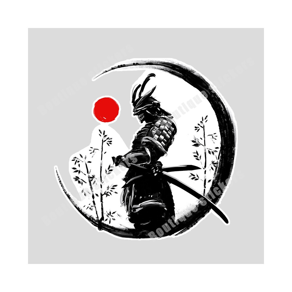 (Length 20Cm, C) Jpct Japanese Aikido Armor Samurai Ninja Decal For Cars, Motorcycles, 8902774043059