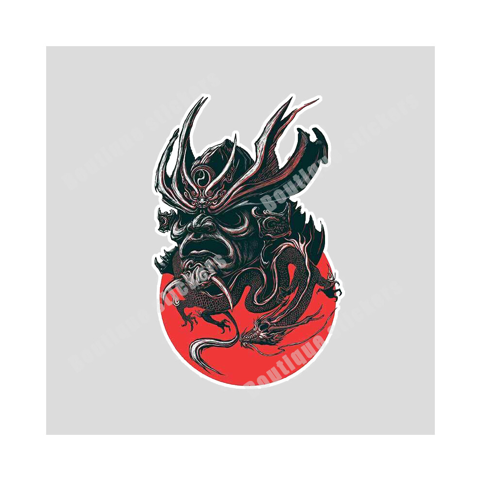 (Length 30Cm, J) Jpct Japanese Aikido Armor Samurai Ninja Decal For Cars, Motorcycles, 8902774043134