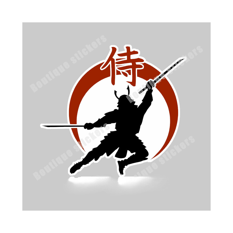 (Length 30Cm, A) Jpct Japanese Aikido Armor Samurai Ninja Decal For Cars, Motorcycles, 8902774043158