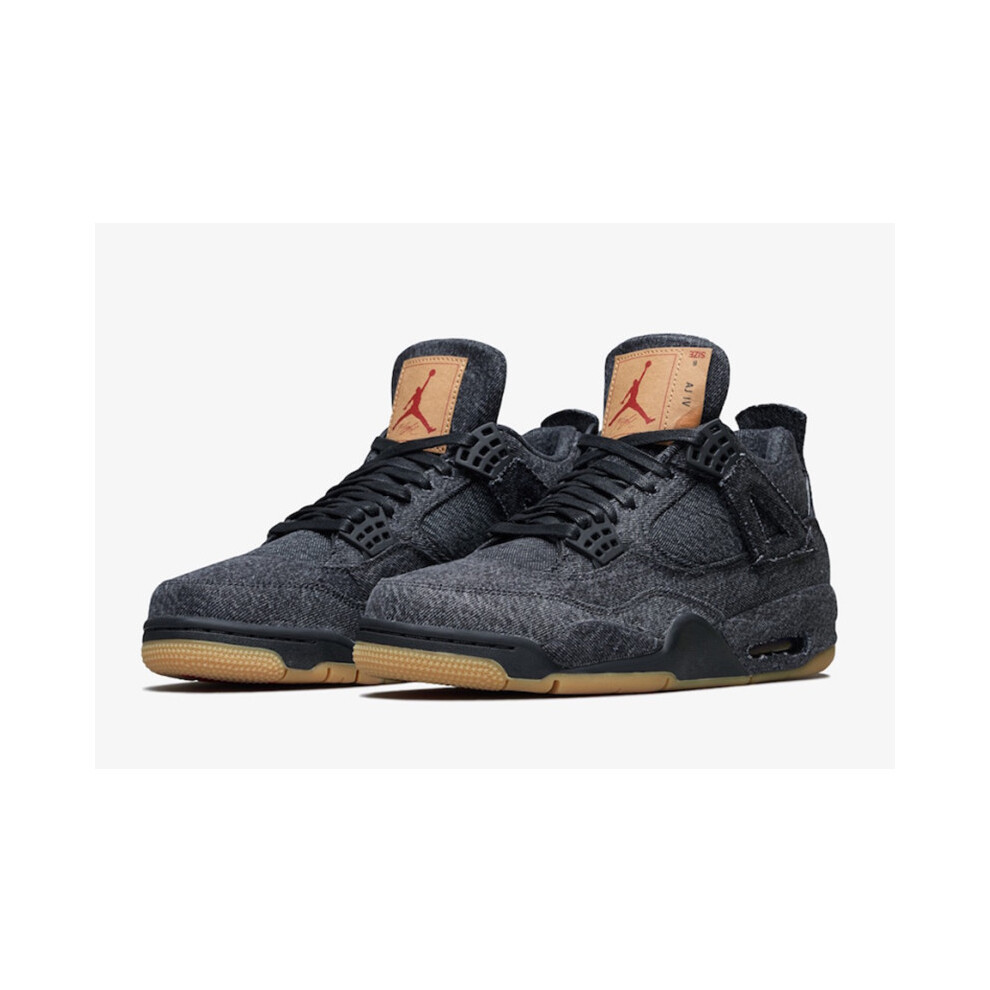 (EUR SIZE 36) Air Jordan 4 Retro Men Women shoes black 36-47