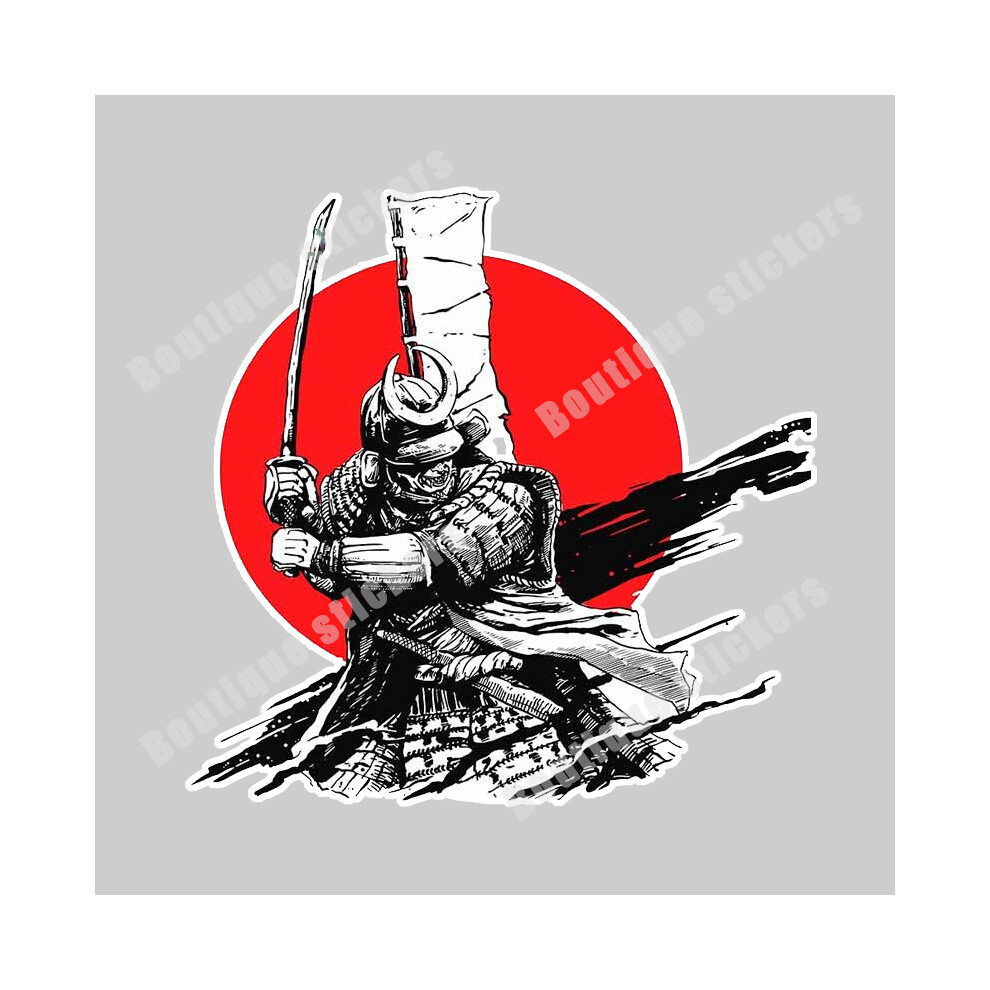 (Length 15Cm, E) Jpct Japanese Aikido Armor Samurai Ninja Decal For Cars, Motorcycles, 8902774042984