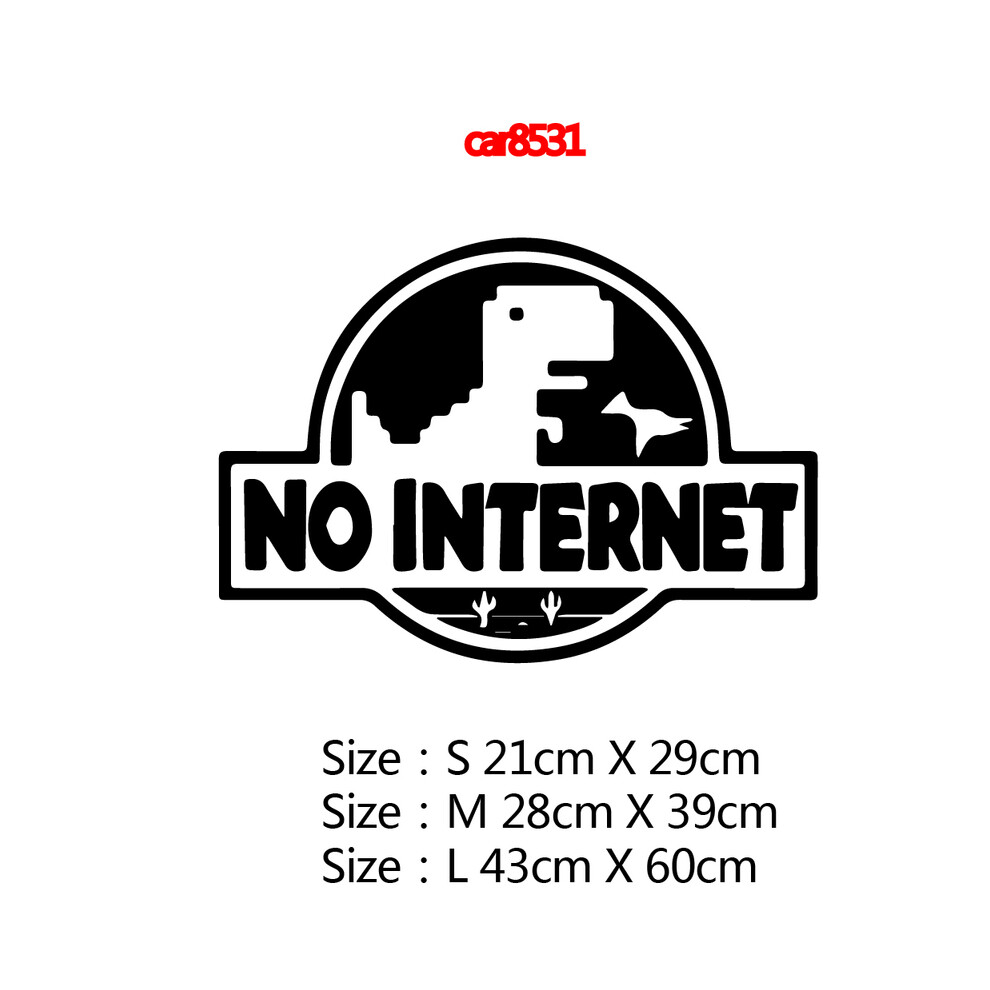 (Size S, Car8531) Cool Design Dinosaur Jurassic Park Car Stickers And Decals On The Cars 8902774043226