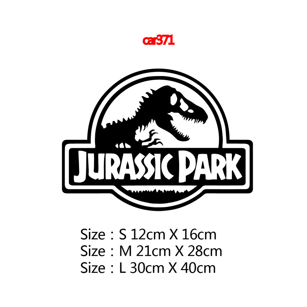(Size S, Car371) Cool Design Dinosaur Jurassic Park Car Stickers And Decals On The Cars 8902774043332