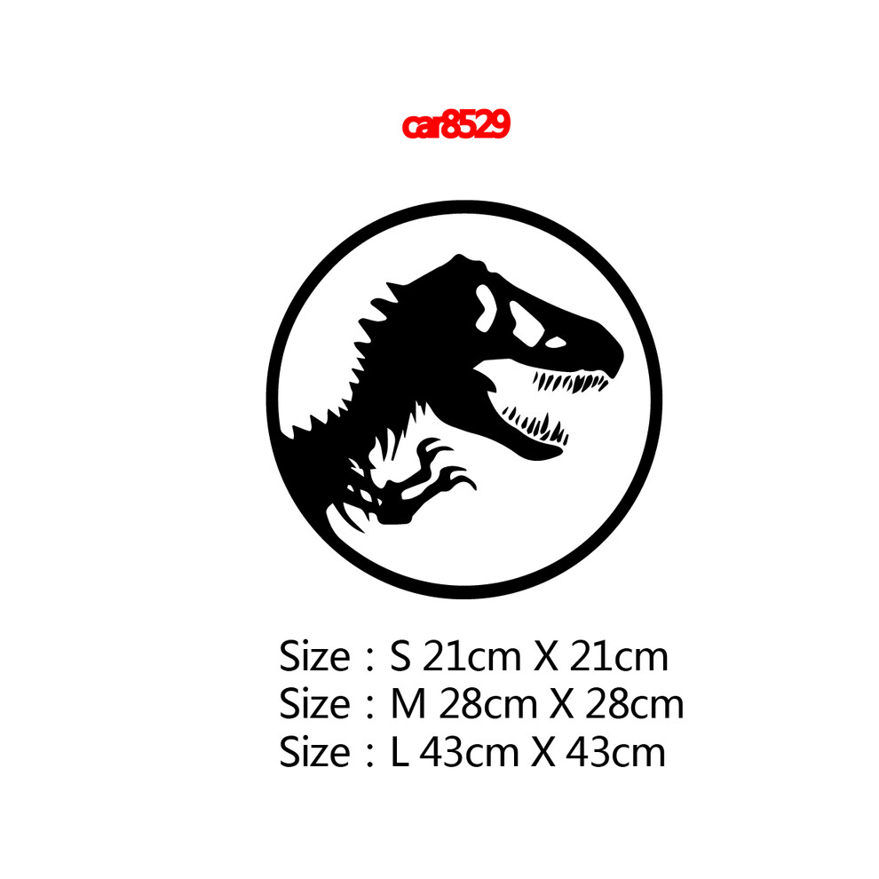 (Size S, Car8529) Cool Design Dinosaur Jurassic Park Car Stickers And Decals On The Cars 8902774043455