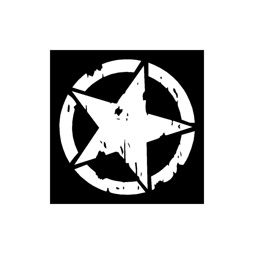 (11 X 11cm, White) Broken Five-Pointed Stars Car Stickers Reflective Decoration For Motorcycle-image-OPC-PFBM8DP-NEW