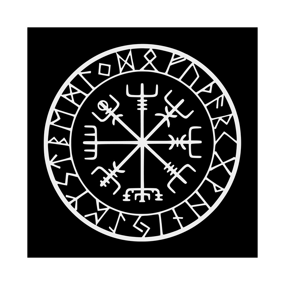 Photos - Other Electrical Equipment MAXPOWER car sticker Viking Protection Runes Vegvisir Compass Meval reflective (15 X 15 cm, Silver)