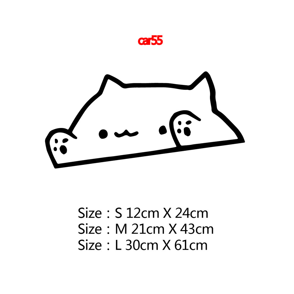(Size M-21Cm, Style3) Lovely Cat Car Decal Sticker For Window Decoration Auto Cat Vinyl Black 8902774044803