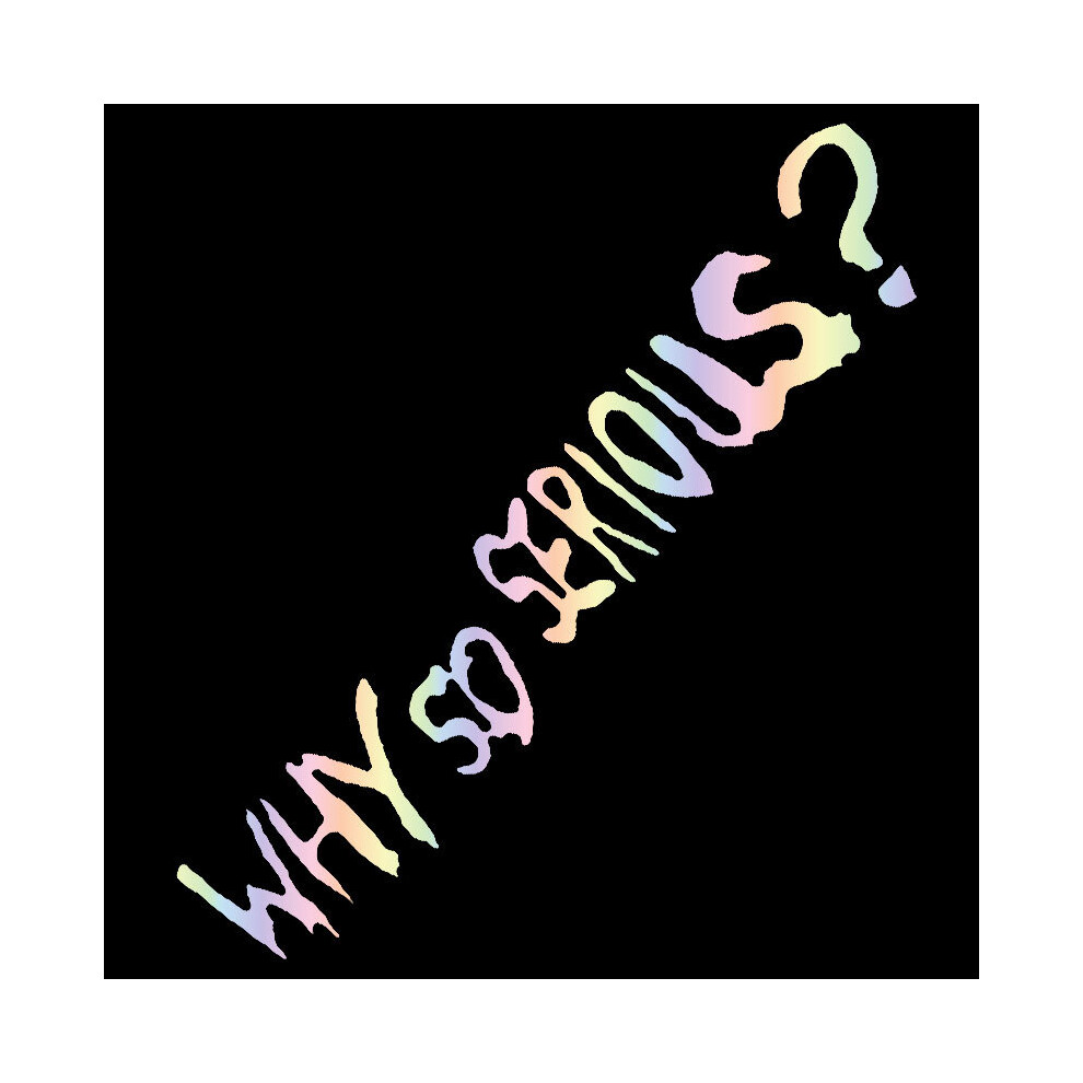 (10 X 34Cm, Rainbow Color) Why So Serious? Car Stickers Movie Lines Joker Personality Creative Letters 8902774053508