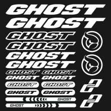 (28CM, Silver) Car Stickers Creativity Bicycle Frame for GHOST Road Bike Mountain MTB