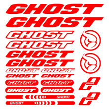 (36CM, Red) Car Stickers Creativity Bicycle Frame for GHOST Road Bike Mountain MTB