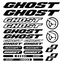 (36CM, Black) Car Stickers Creativity Bicycle Frame for GHOST Road Bike Mountain MTB