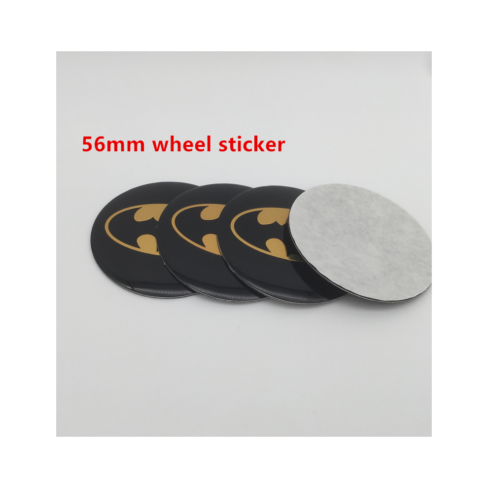 (56Mm Sticker2) 4Pcs 56Mm 60Mm 68Mm Car Wheel Center Cover Hub Cap Resin Badge Emblem Yellow 8902774061527