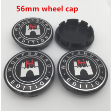 (56mm new black) 4pcs 56mm 60mm 65mm 68mm wolfsburg edition Car Wheel Center Cover Hub