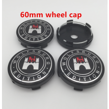 (60mm new black 2) 4pcs 56mm 60mm 65mm 68mm wolfsburg edition Car Wheel Center Cover Hub
