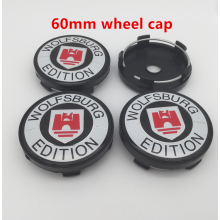 (60mm white cap 2) 4pcs 56mm 60mm 65mm 68mm wolfsburg edition Car Wheel Center Cover Hub